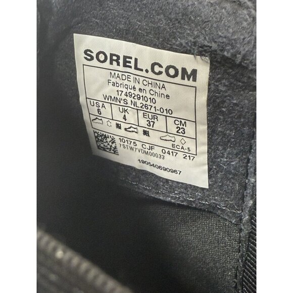 Sorel Emelie Chelsea Boots Size 6 NL2671-010 BLACK - Picture 14 of 14